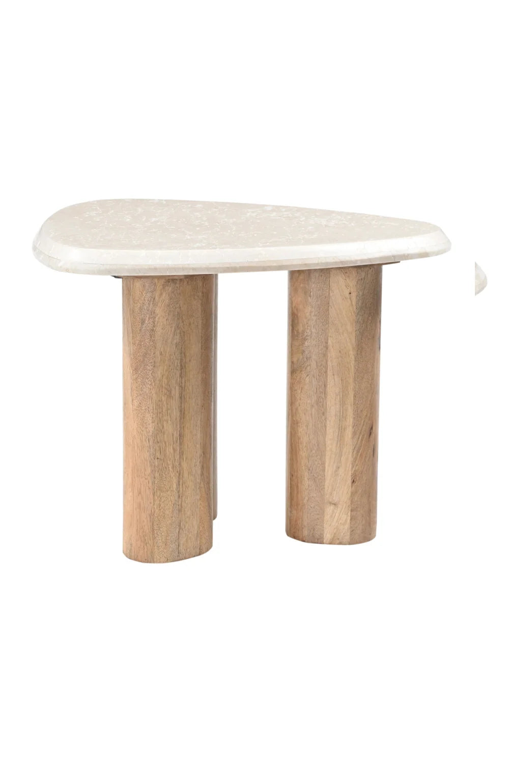 Luxury Marlin Botticino Marble Nesting Coffee Tables Modern Italian Style for Villa