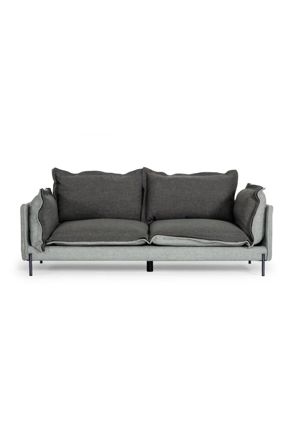 Luxury Mars Flange Grey Fabric Sofa Modern Italian Style for Villa