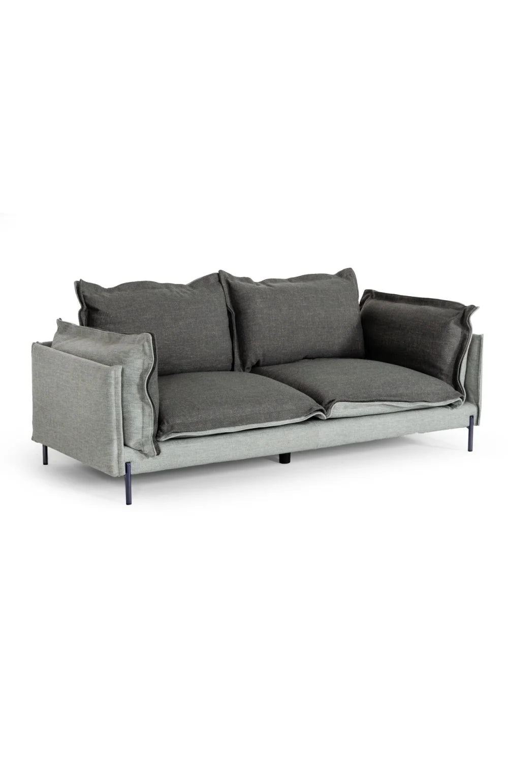Luxury Mars Flange Grey Fabric Sofa Modern Italian Style for Villa