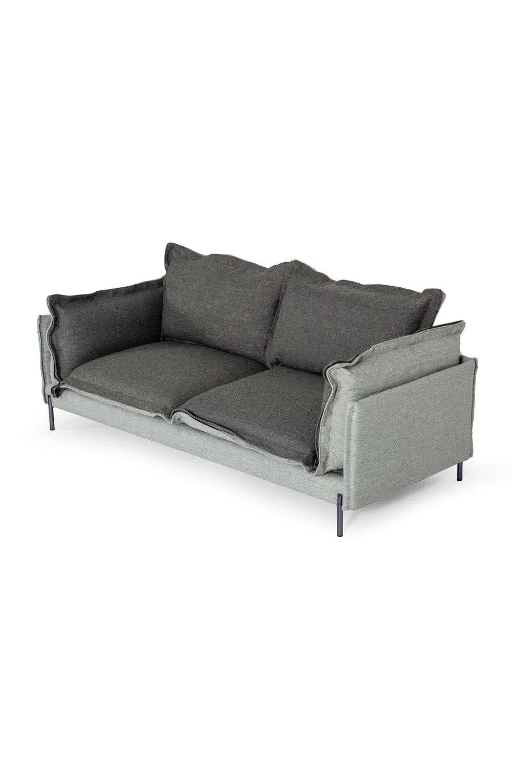 Luxury Mars Flange Grey Fabric Sofa Modern Italian Style for Villa
