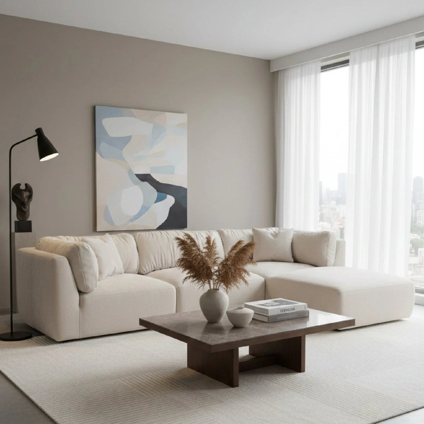 Luxury Matina Chenille Modular Sofa Modern Italian Style for Villa