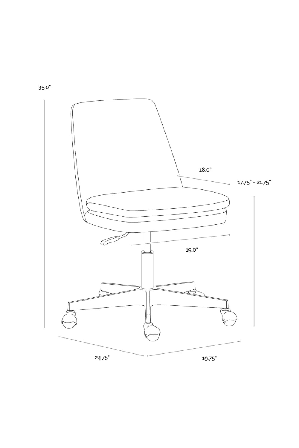 Luxury Matte Base Office Chair Modern Italian Style for Villa