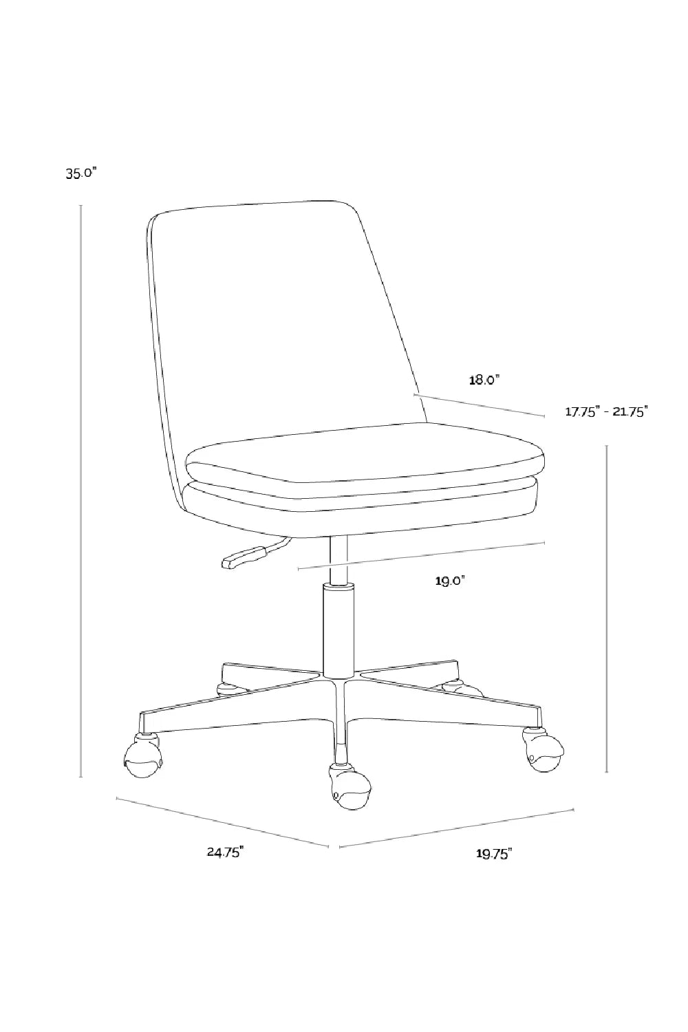 Luxury Matte Base Office Chair Modern Italian Style for Villa
