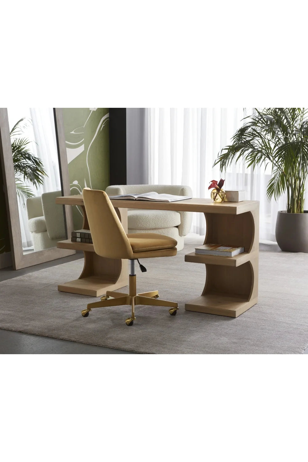 Luxury Matte Base Office Chair Modern Italian Style for Villa