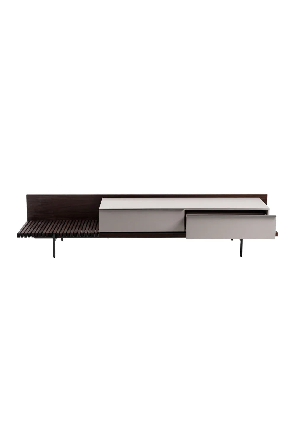Luxury Matte Beige TV Cabinet Modern Italian Style for Villa