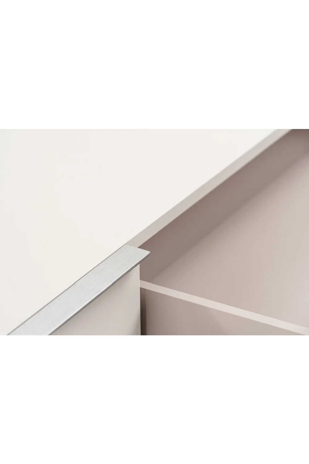 Luxury Matte Beige TV Cabinet Modern Italian Style for Villa