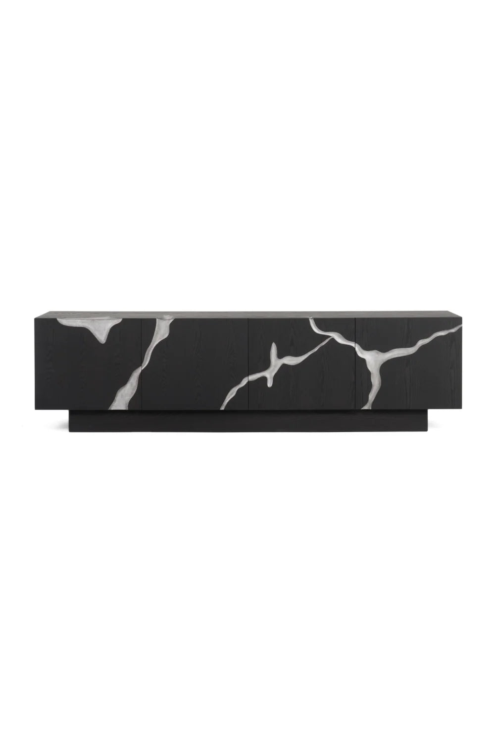 Luxury Matte Brown TV Stand Modern Italian Style for Villa