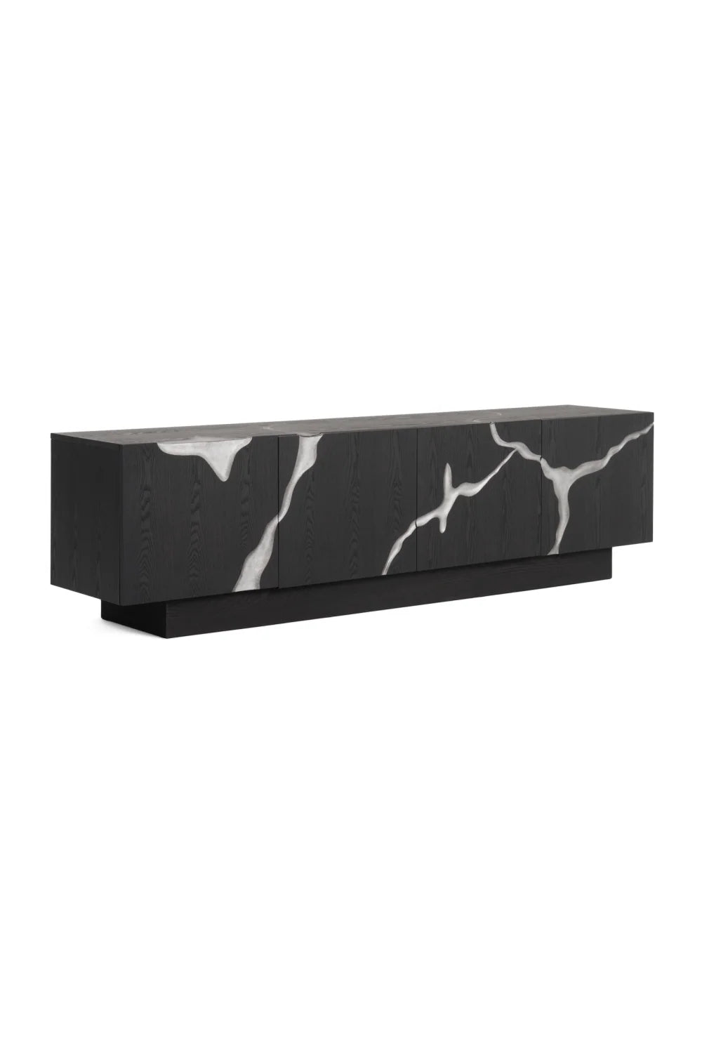 Luxury Matte Brown TV Stand Modern Italian Style for Villa