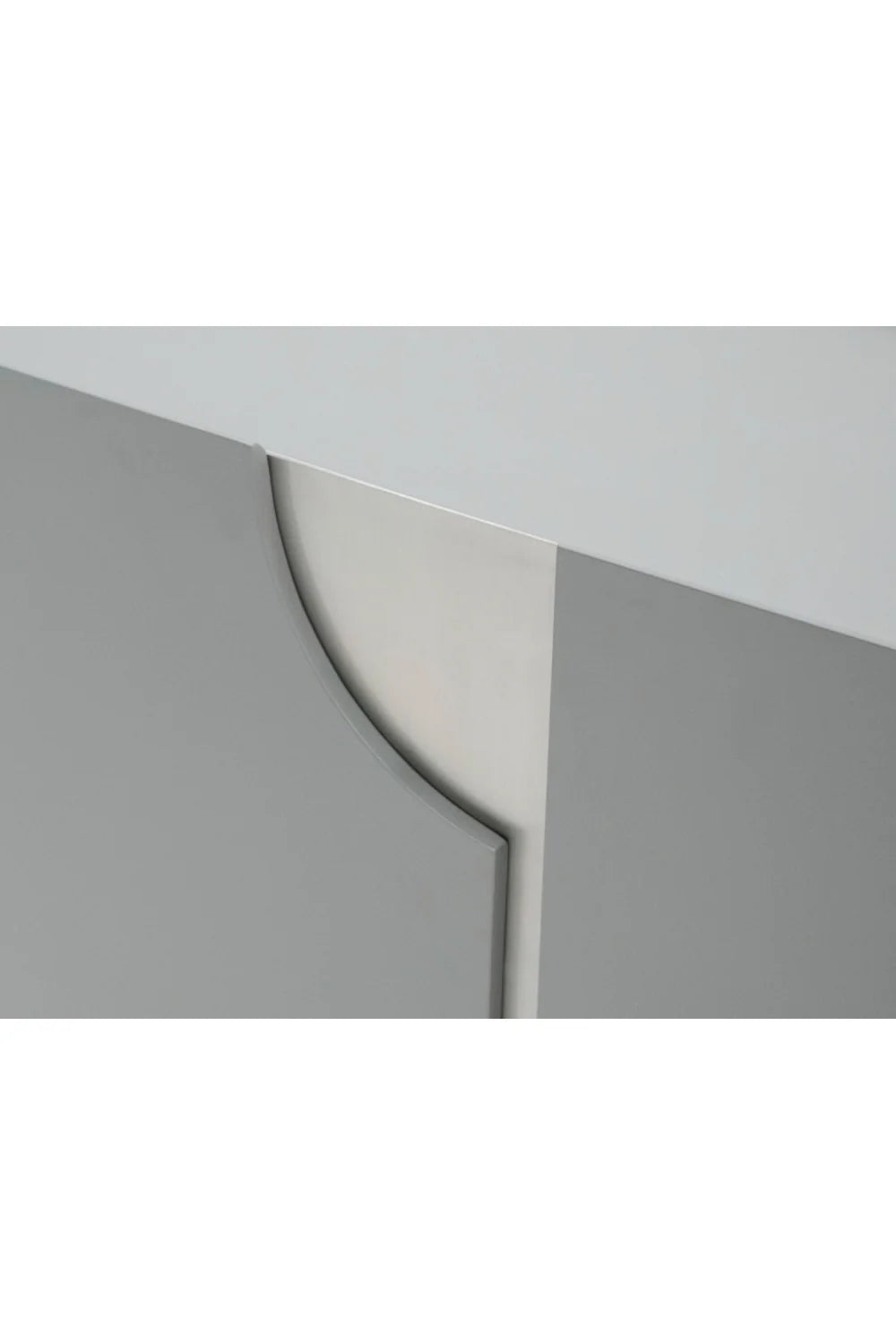 Luxury Matte Gray 3-Door Sideboard European Style for Villa
