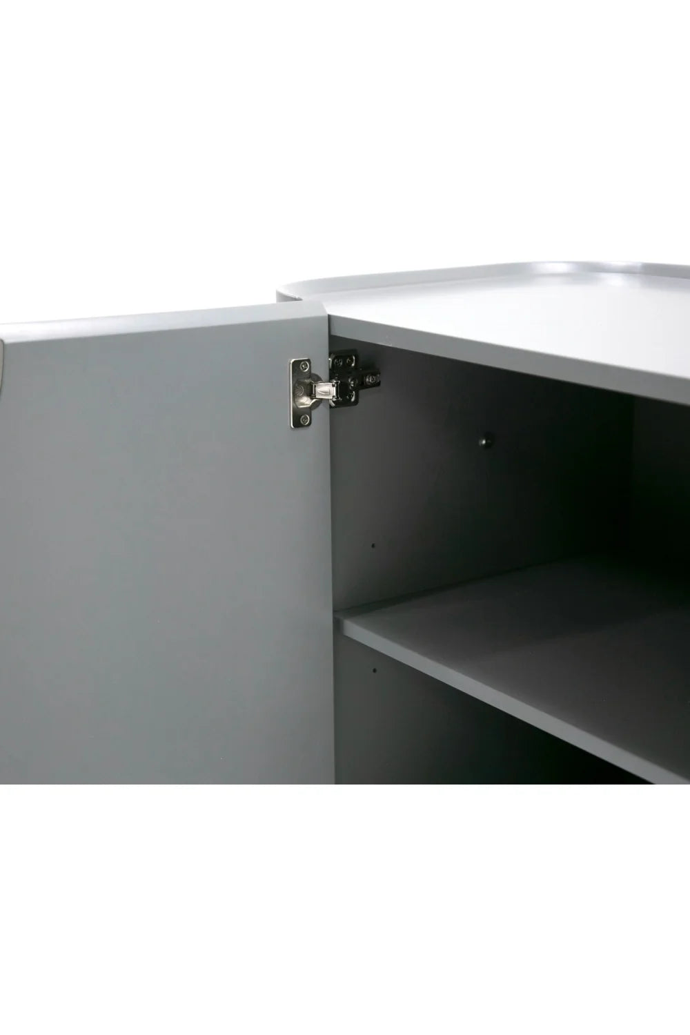 Luxury Matte Gray 3-Door Sideboard European Style for Villa