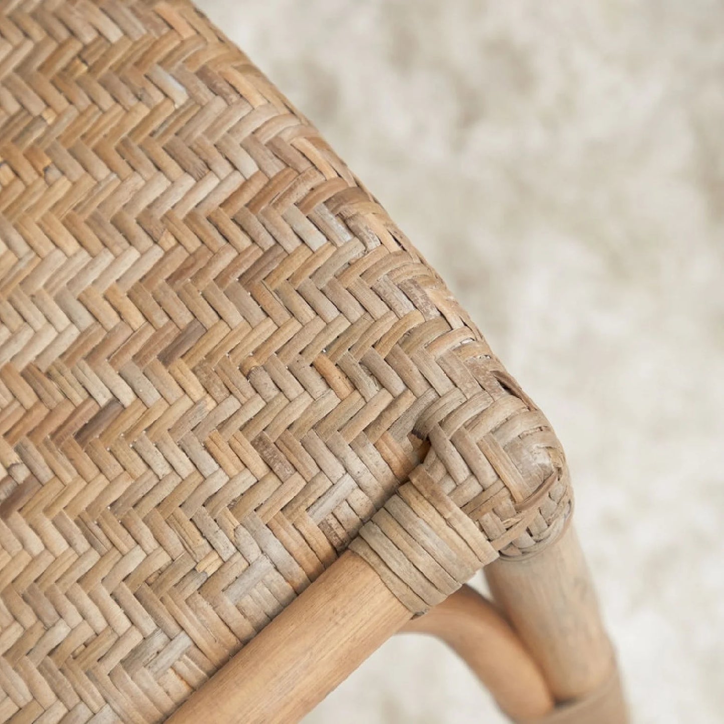 Luxury Matte Gray Rattan Dining Chairs European Style for Villa