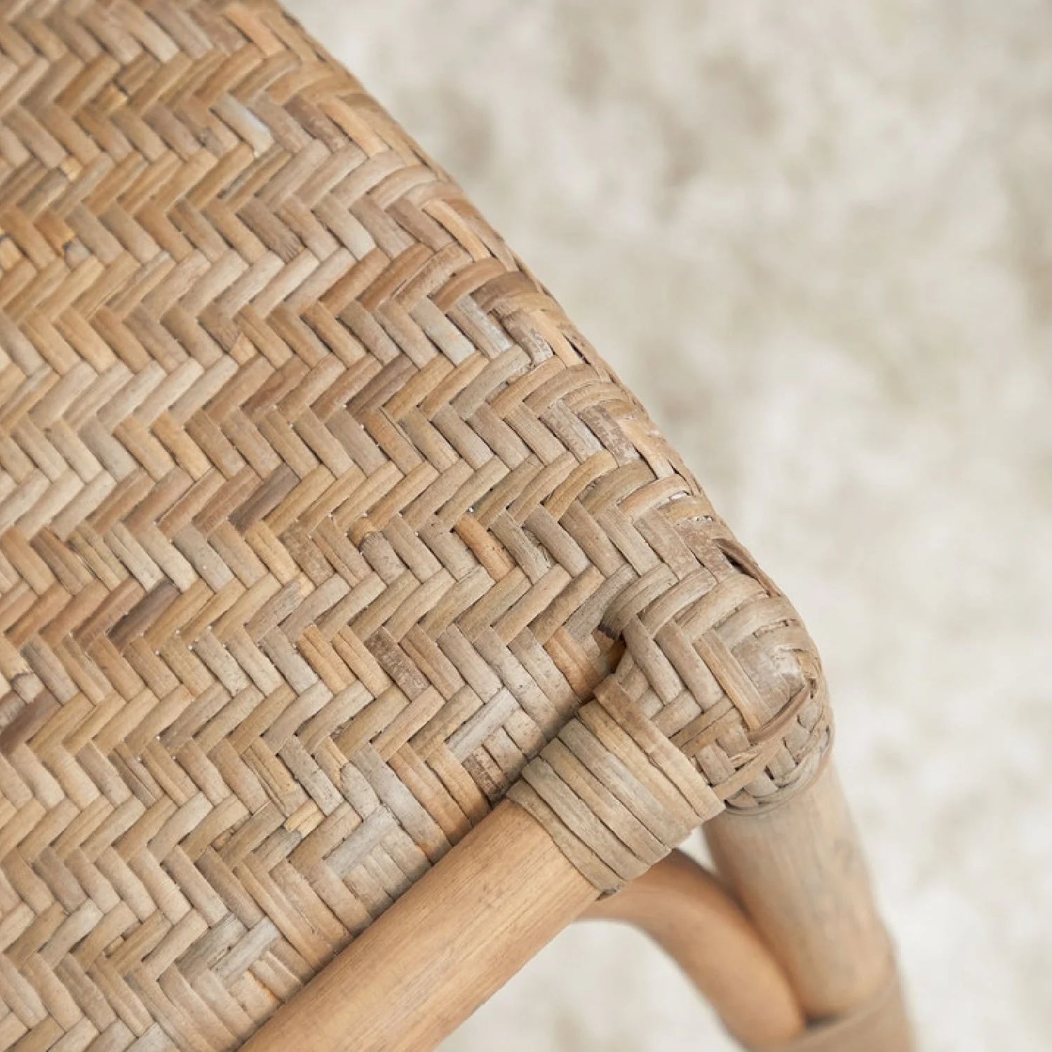 Luxury Matte Gray Rattan Dining Chairs European Style for Villa