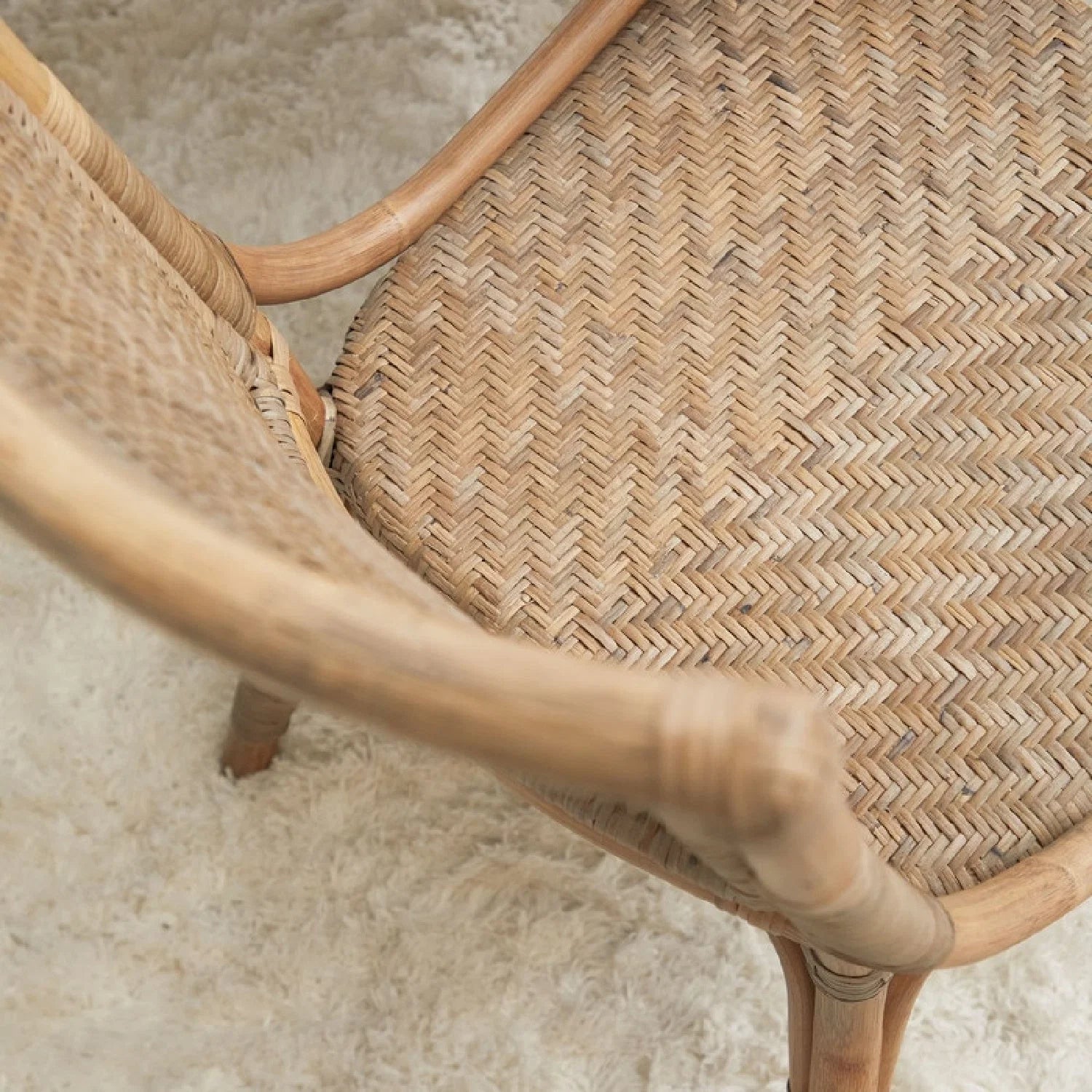 Luxury Matte Gray Rattan Dining Chairs European Style for Villa