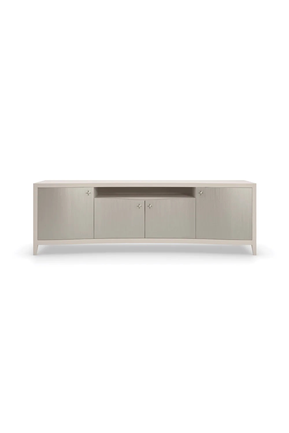 Luxury Matte Pearl 4-Door Sideboard European Style for Villa