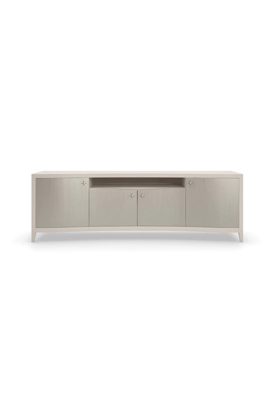 Luxury Matte Pearl 4-Door Sideboard European Style for Villa