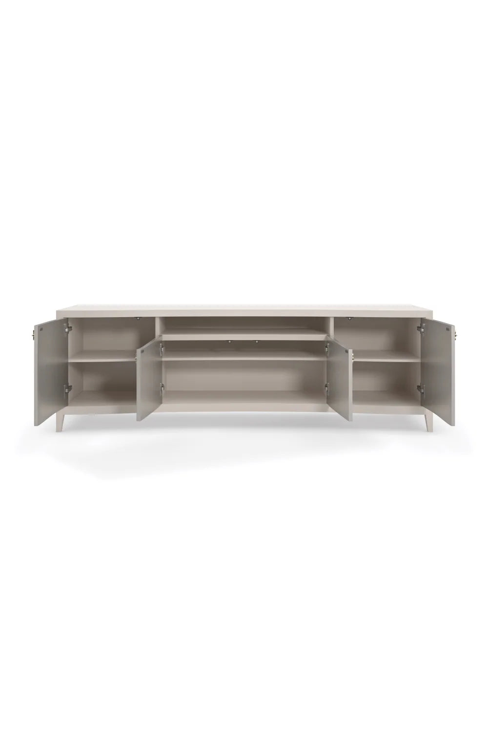Luxury Matte Pearl 4-Door Sideboard European Style for Villa