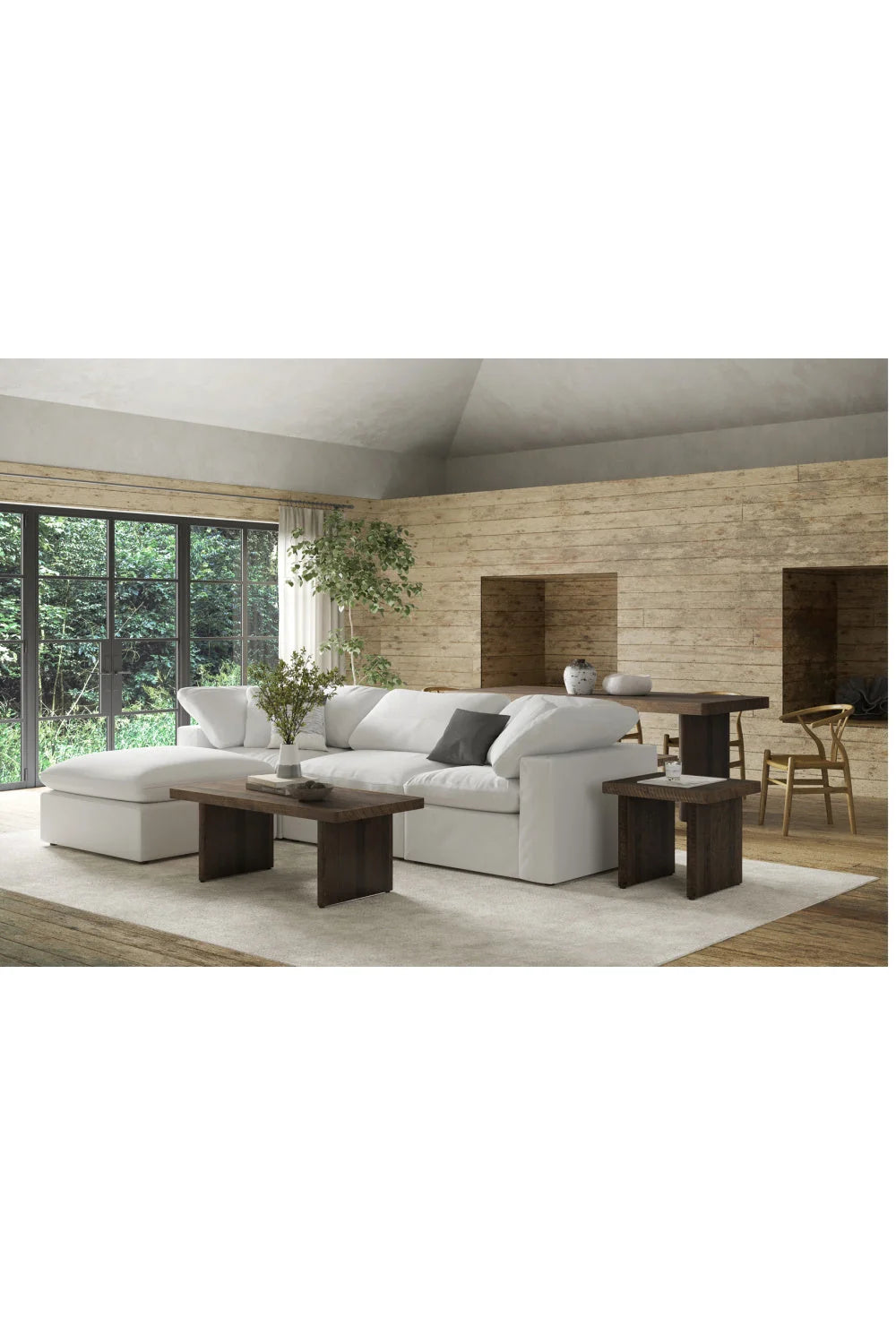 Luxury Matte Pine Rectangular Coffee Table Modern Italian Style for Villa