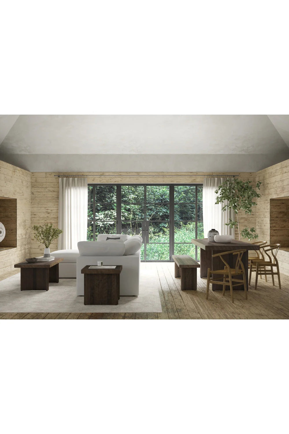 Luxury Matte Pine Rectangular Coffee Table Modern Italian Style for Villa