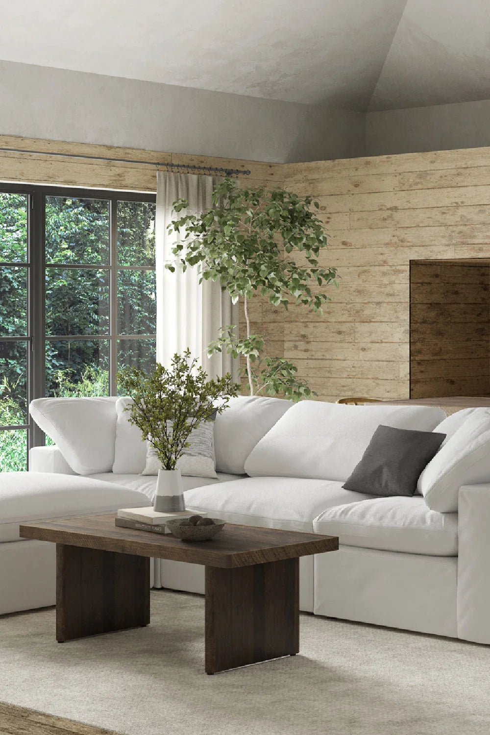 Luxury Matte Pine Rectangular Coffee Table Modern Italian Style for Villa