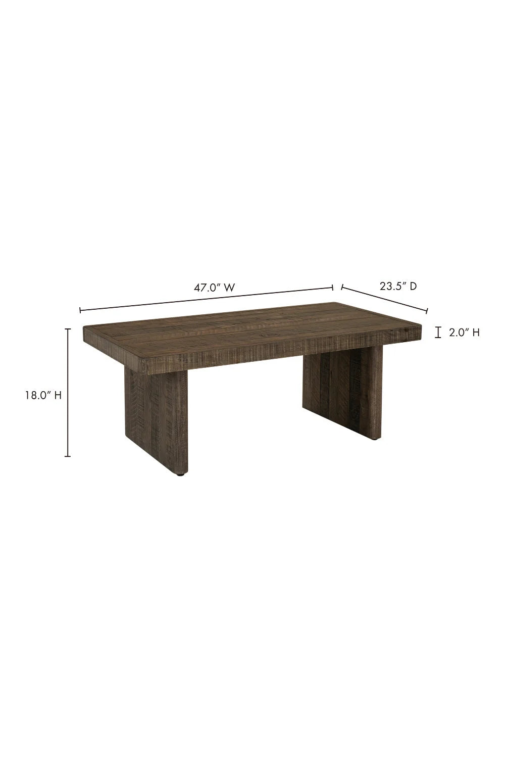 Luxury Matte Pine Rectangular Coffee Table Modern Italian Style for Villa