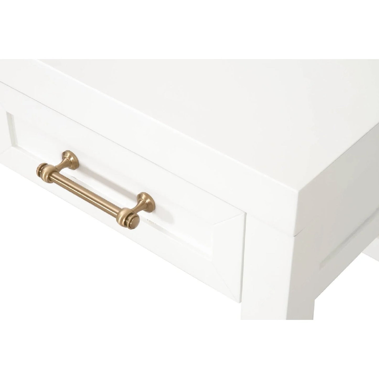 Luxury Matte White 3-Drawer Modern Desk European Style for Villa