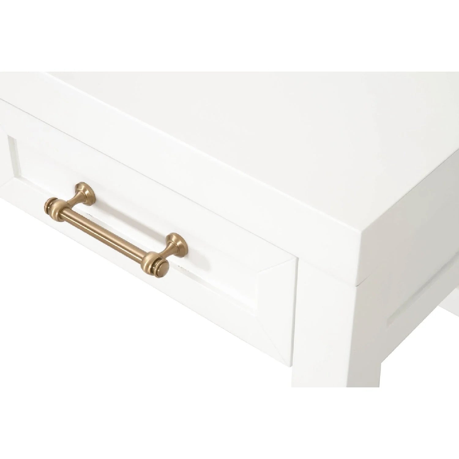 Luxury Matte White 3-Drawer Modern Desk European Style for Villa