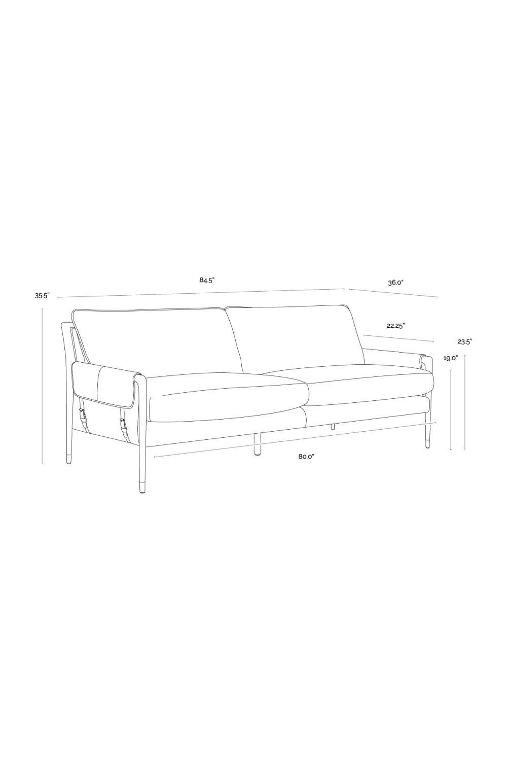 Luxury Mauti Fabric Sofa Modern Italian Style for Villa