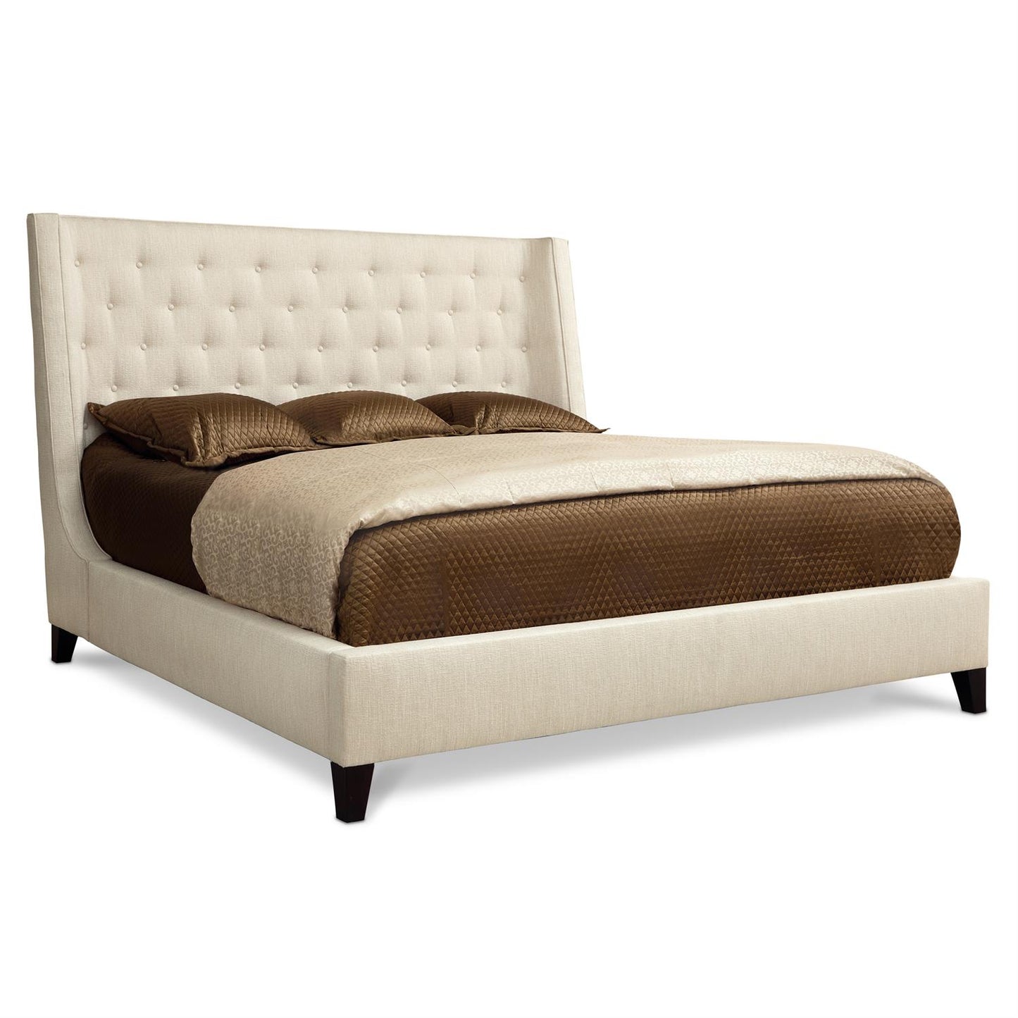 Luxury Maxime Fabric Panel Bed Modern Italian Style for Villa