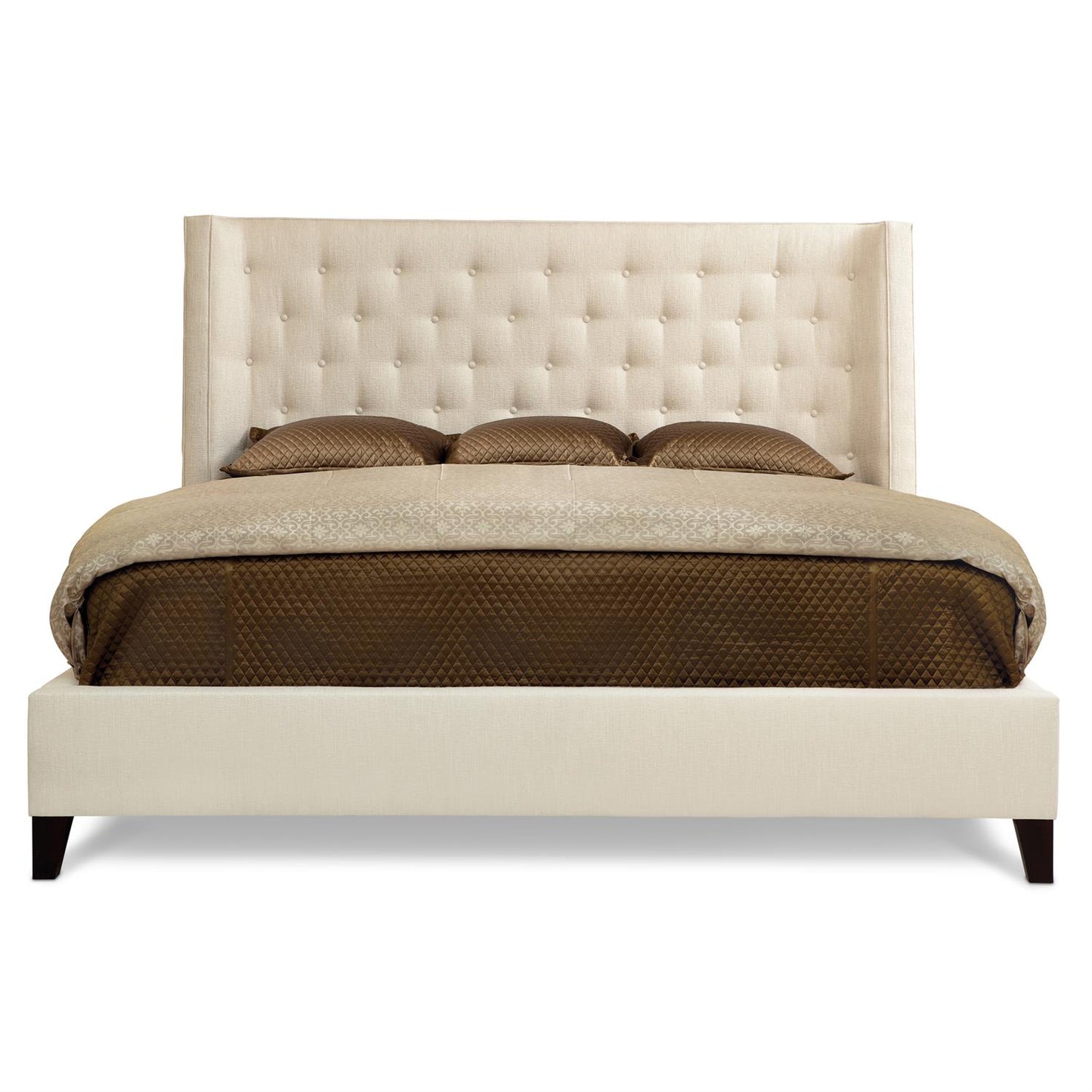 Luxury Maxime Fabric Panel Bed Modern Italian Style for Villa