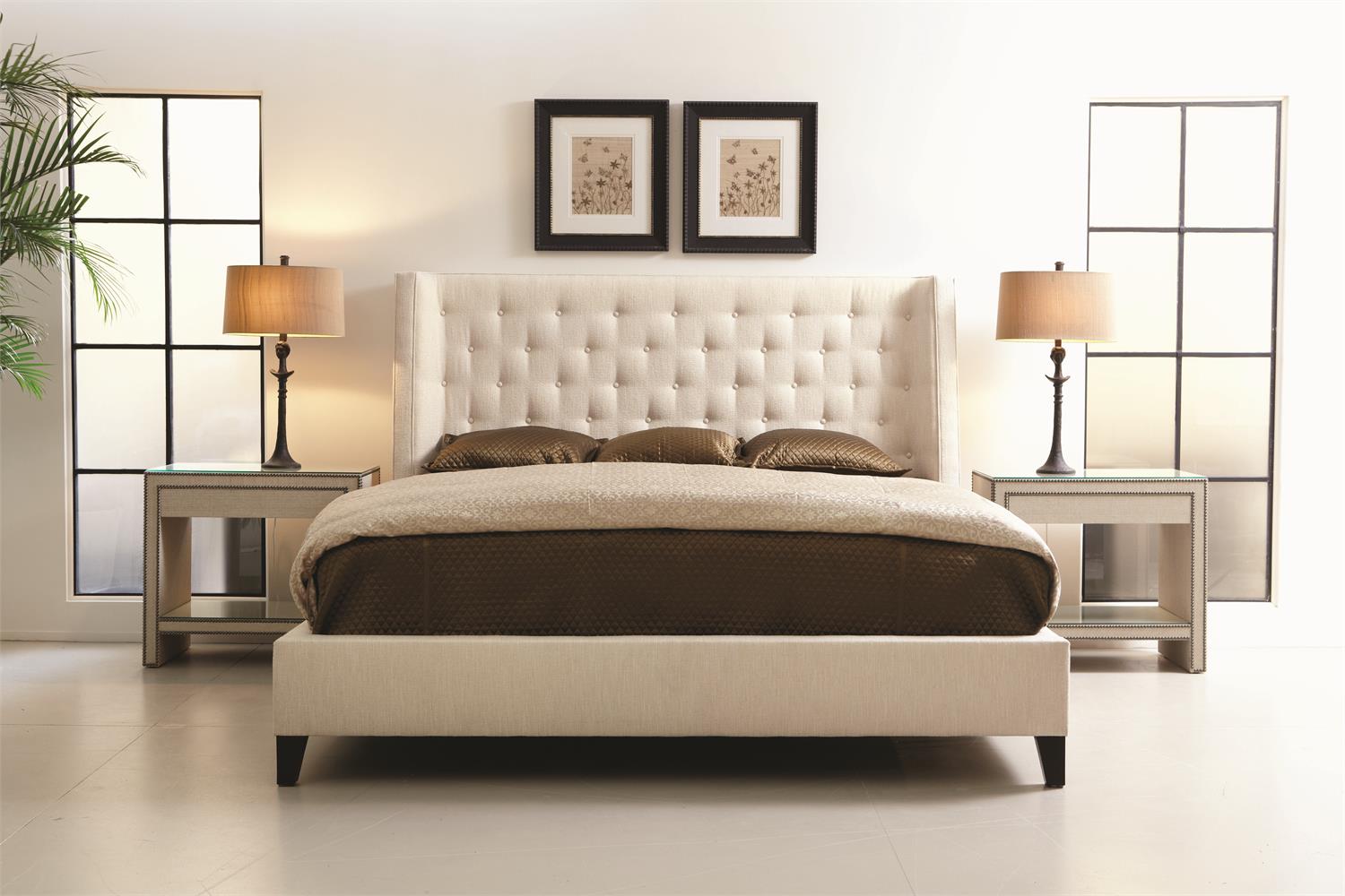 Luxury Maxime Fabric Shelter Bed Modern Italian Style for Villa