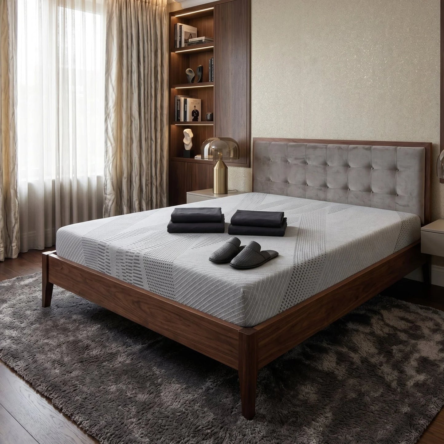 Luxury Memory Foam Queen Mattress Modern Italian Style for Villa