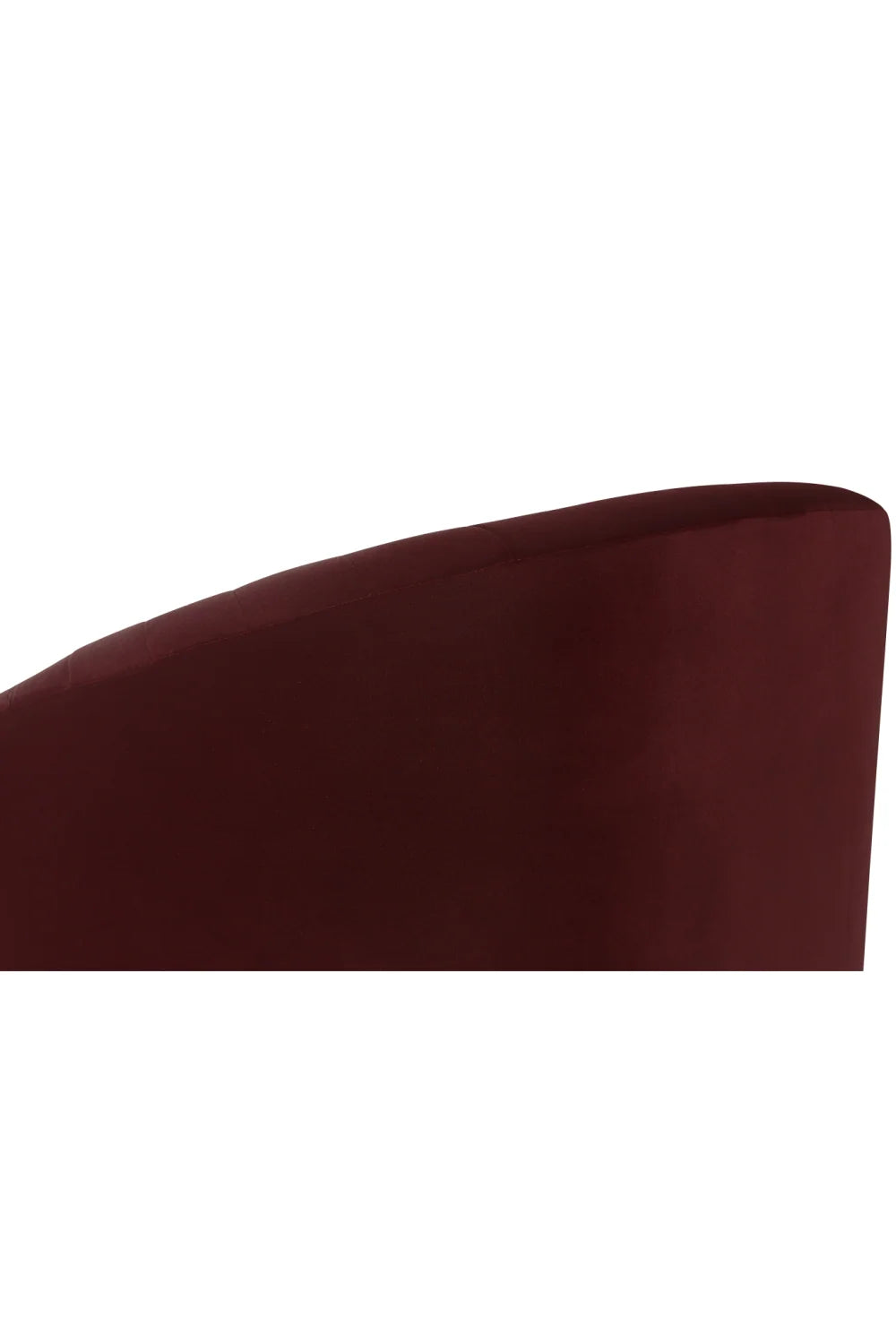 Luxury Merlot Velvet Channel-Tufted Lounge Chair Modern Italian Style for Villa
