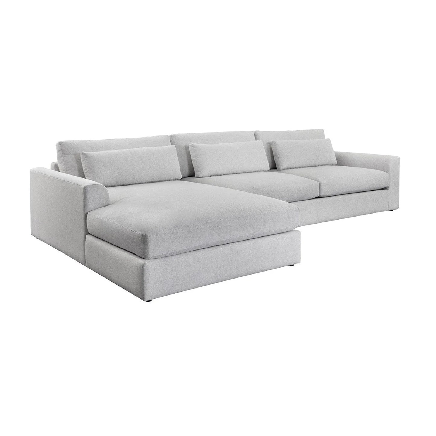 Luxury Merrick Fabric Left Sofa Chaise Modern Italian Style for Villa