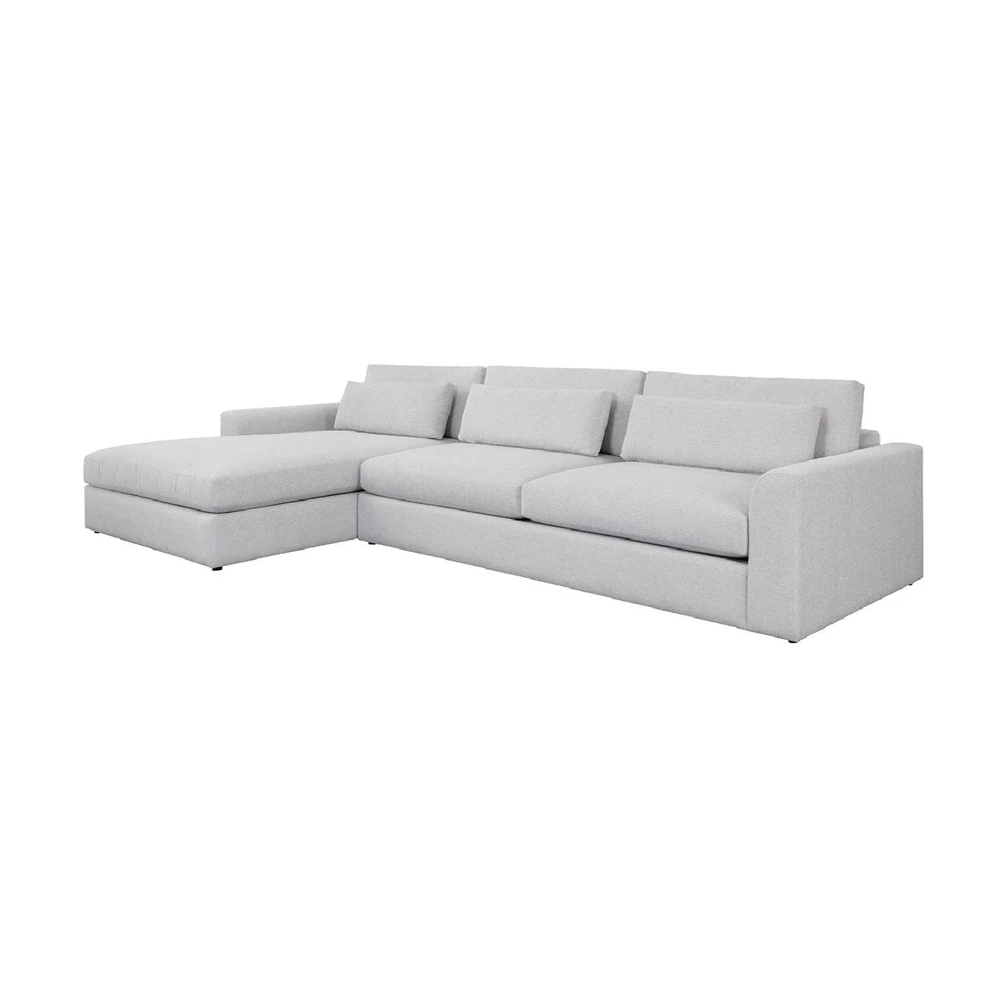 Luxury Merrick Fabric Left Sofa Chaise Modern Italian Style for Villa