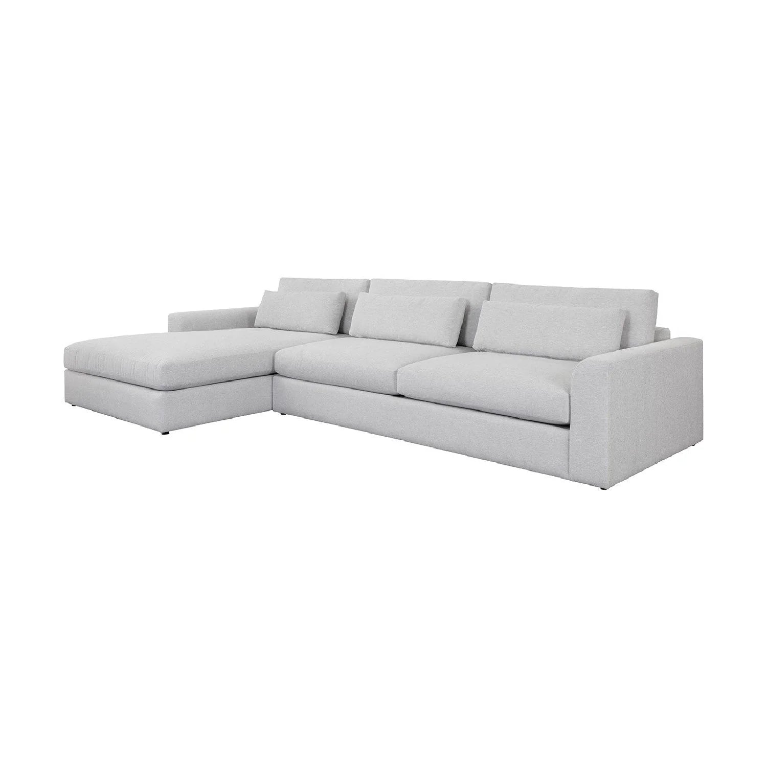 Luxury Merrick Fabric Left Sofa Chaise Modern Italian Style for Villa