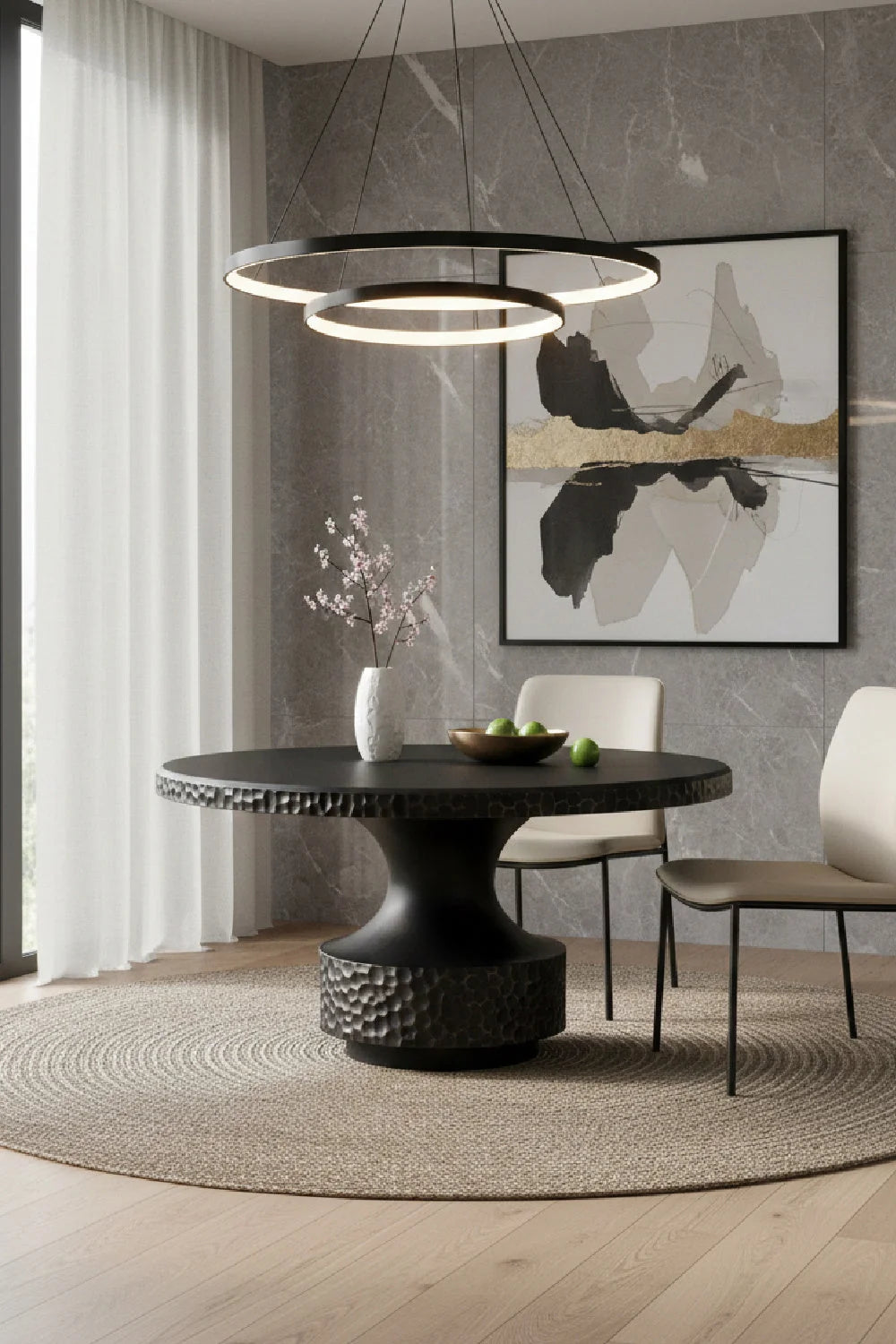 Luxury Mersin Concrete Dining Table Modern Italian Style for Villa