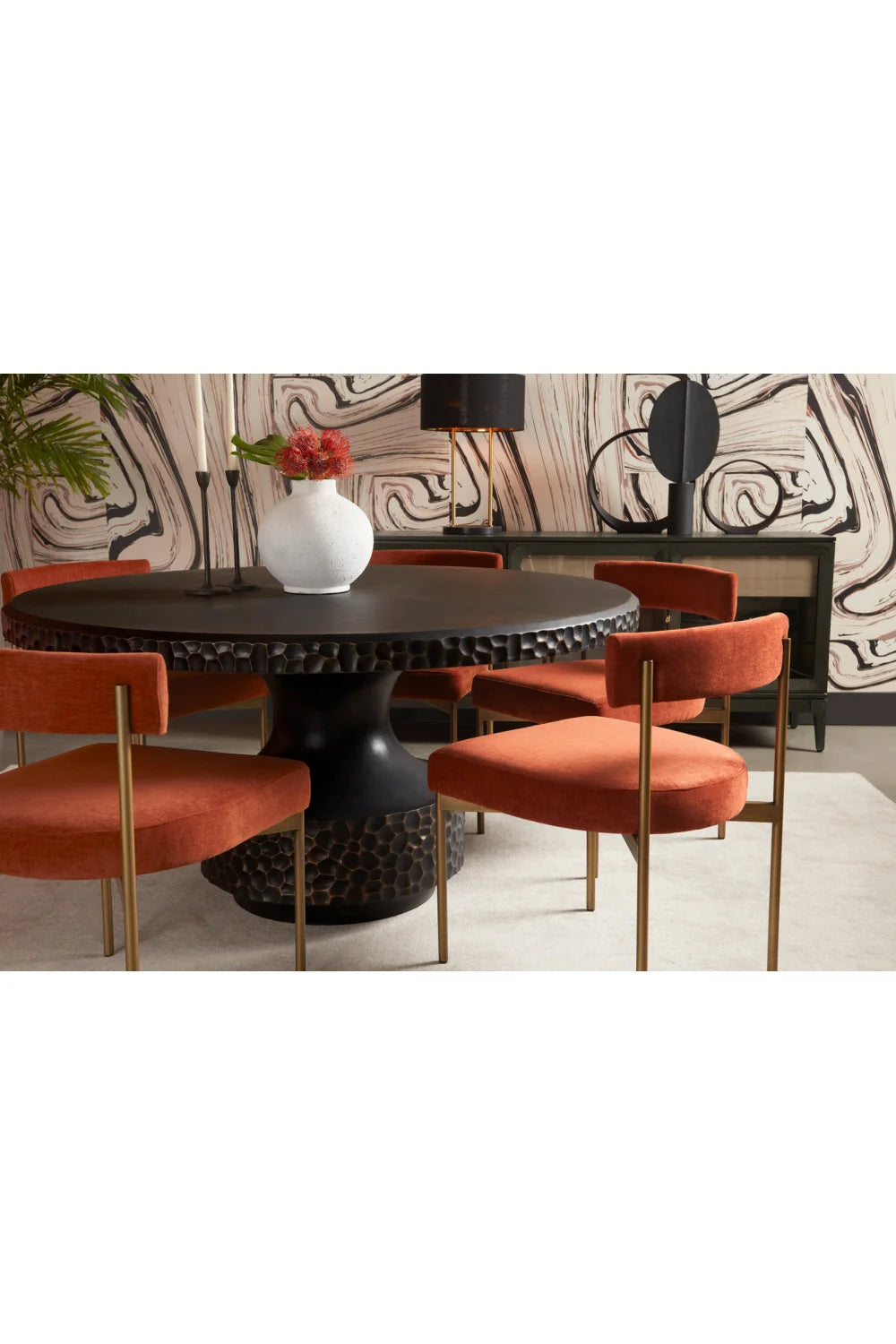 Luxury Mersin Concrete Dining Table Modern Italian Style for Villa