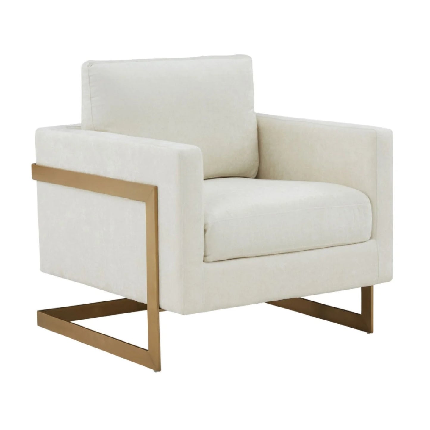 Luxury Metal Framed Accent Chair Modern Italian Style for Villa