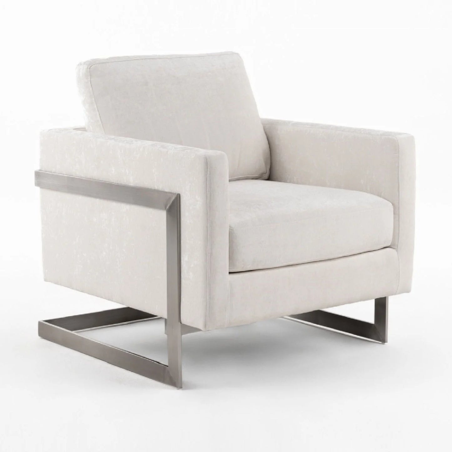 Luxury Metal Framed Accent Chair Modern Italian Style for Villa