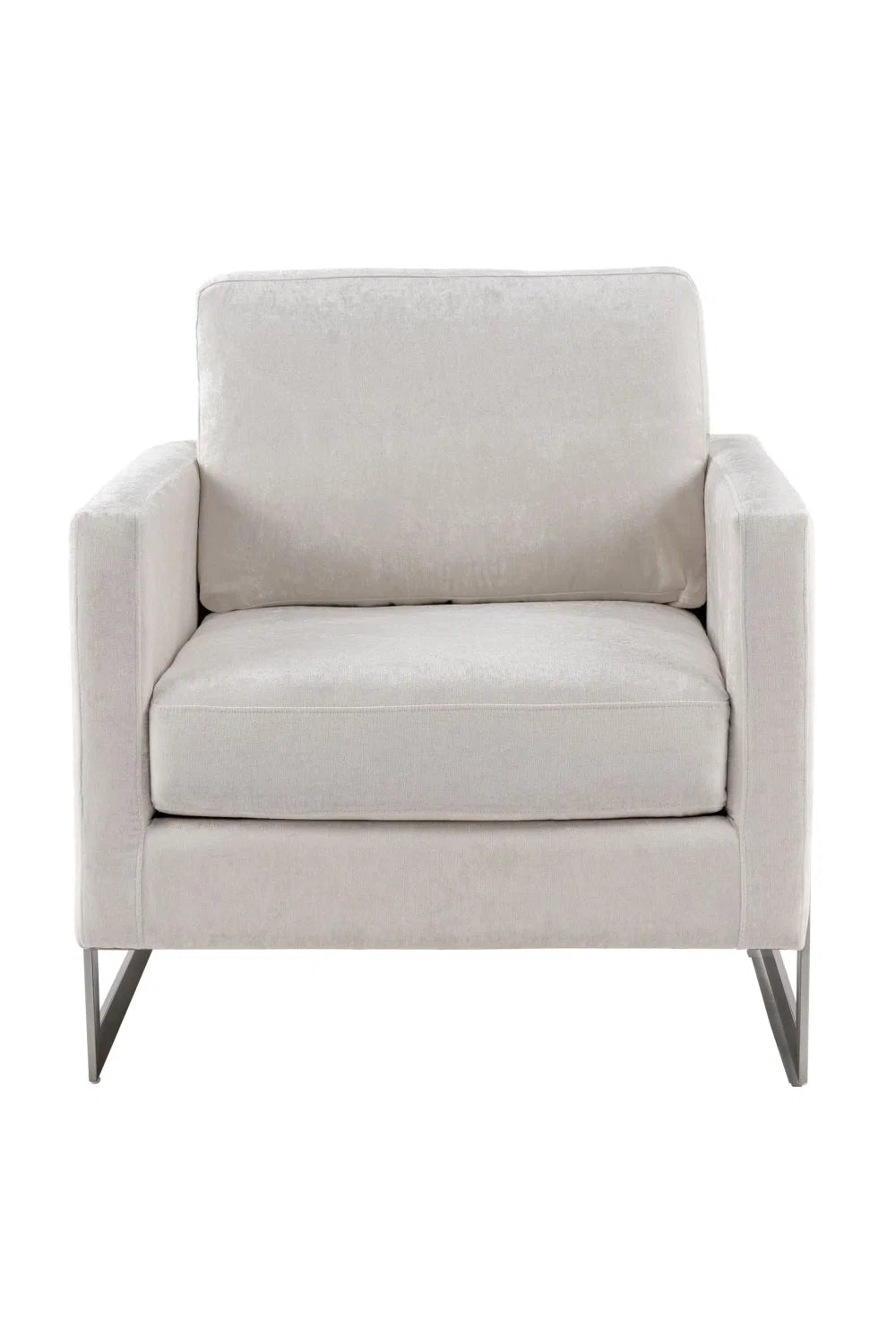 Luxury Metal Framed Accent Chair Modern Italian Style for Villa