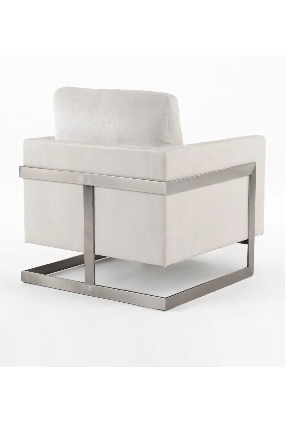 Luxury Metal Framed Accent Chair Modern Italian Style for Villa