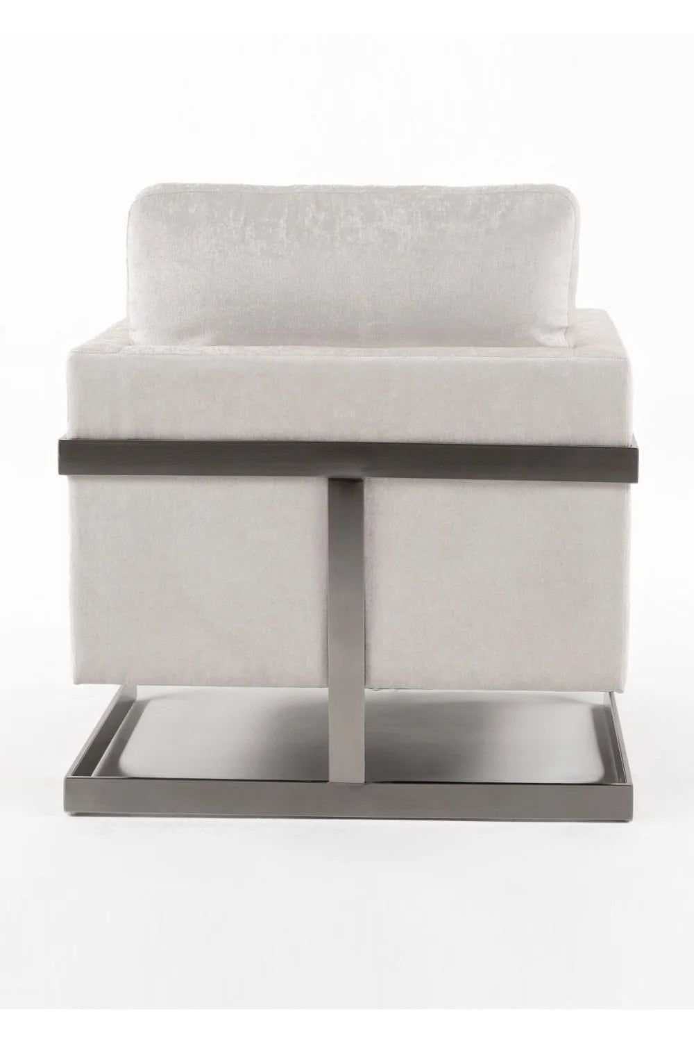 Luxury Metal Framed Accent Chair Modern Italian Style for Villa
