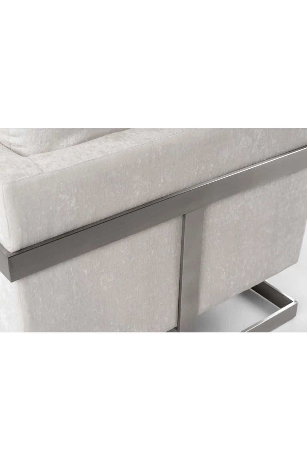 Luxury Metal Framed Accent Chair Modern Italian Style for Villa
