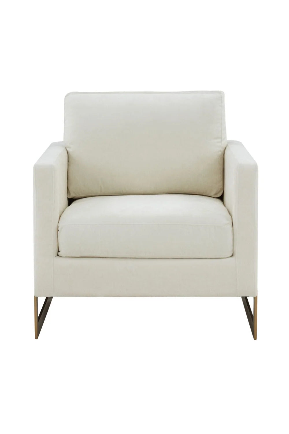 Luxury Metal Framed Accent Chair Modern Italian Style for Villa