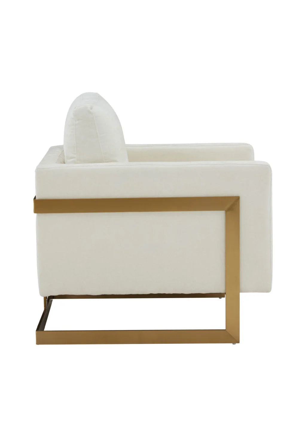 Luxury Metal Framed Accent Chair Modern Italian Style for Villa
