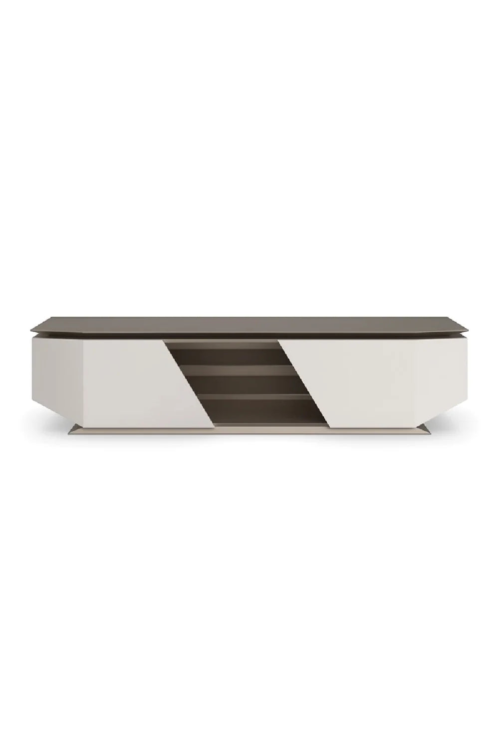 Luxury Metallic Modern TV Stand Modern Italian Style for Villa