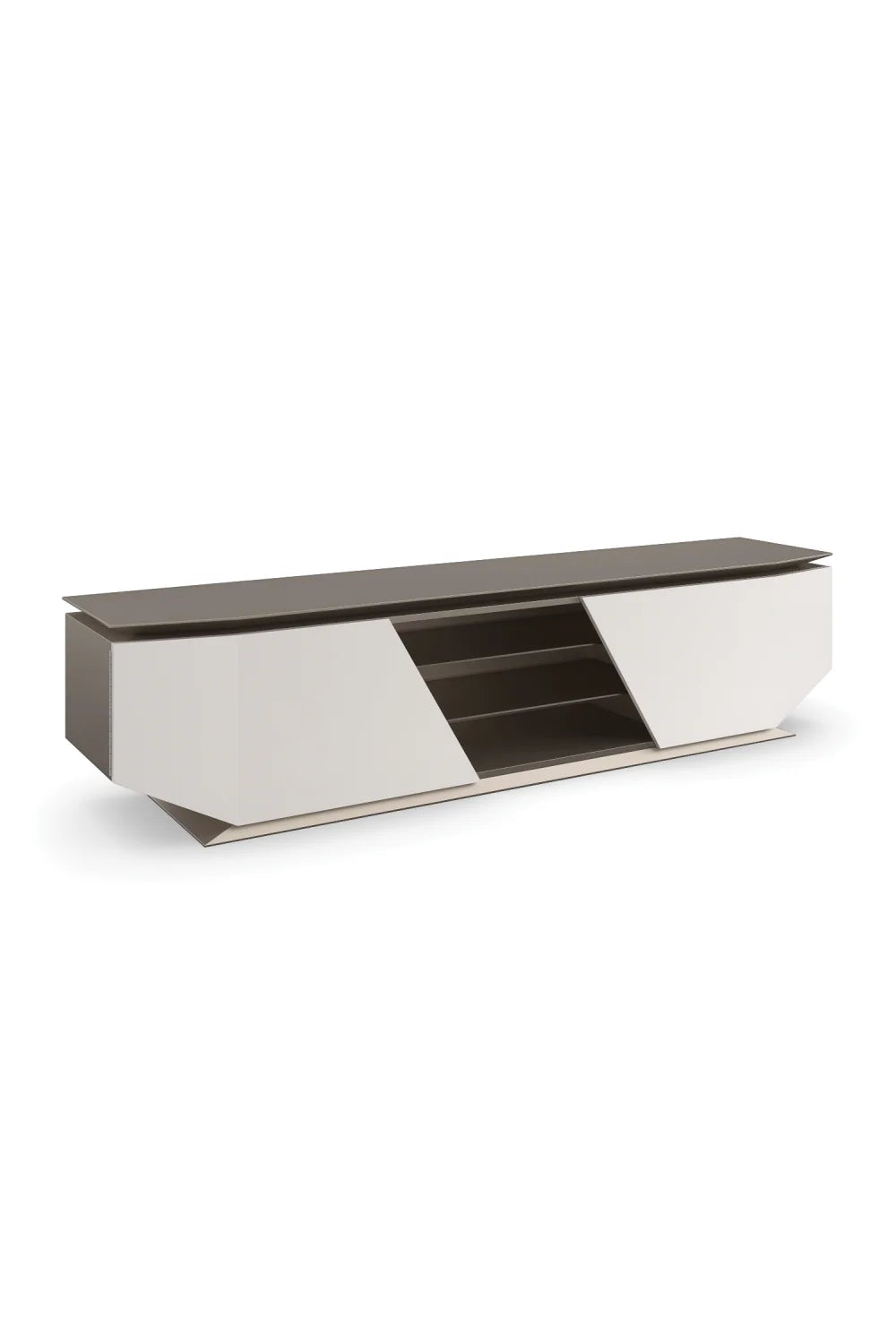 Luxury Metallic Modern TV Stand Modern Italian Style for Villa