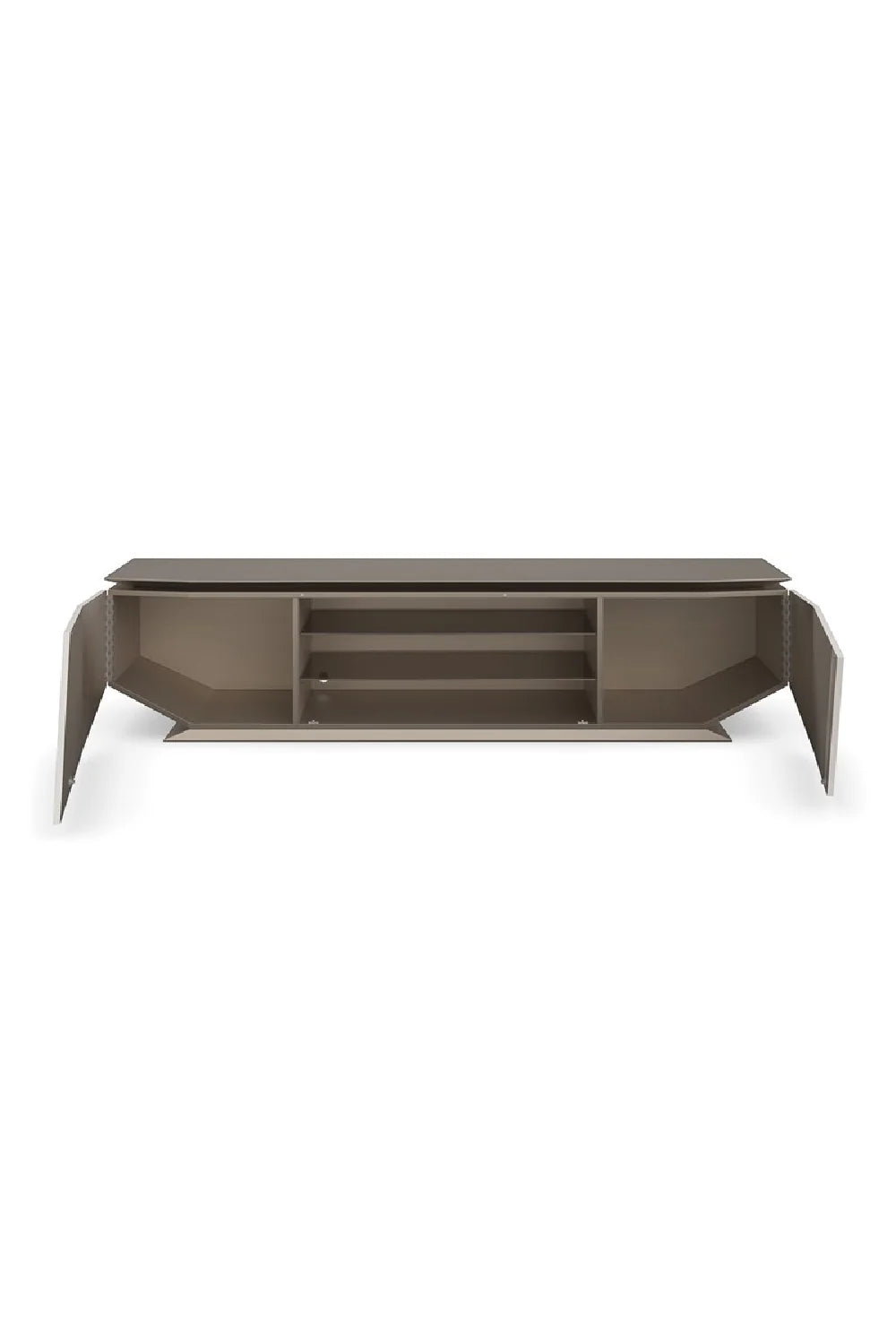 Luxury Metallic Modern TV Stand Modern Italian Style for Villa