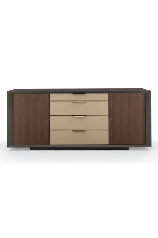 Luxury Mid-Century Walnut Console Table Modern Italian Style for Villa