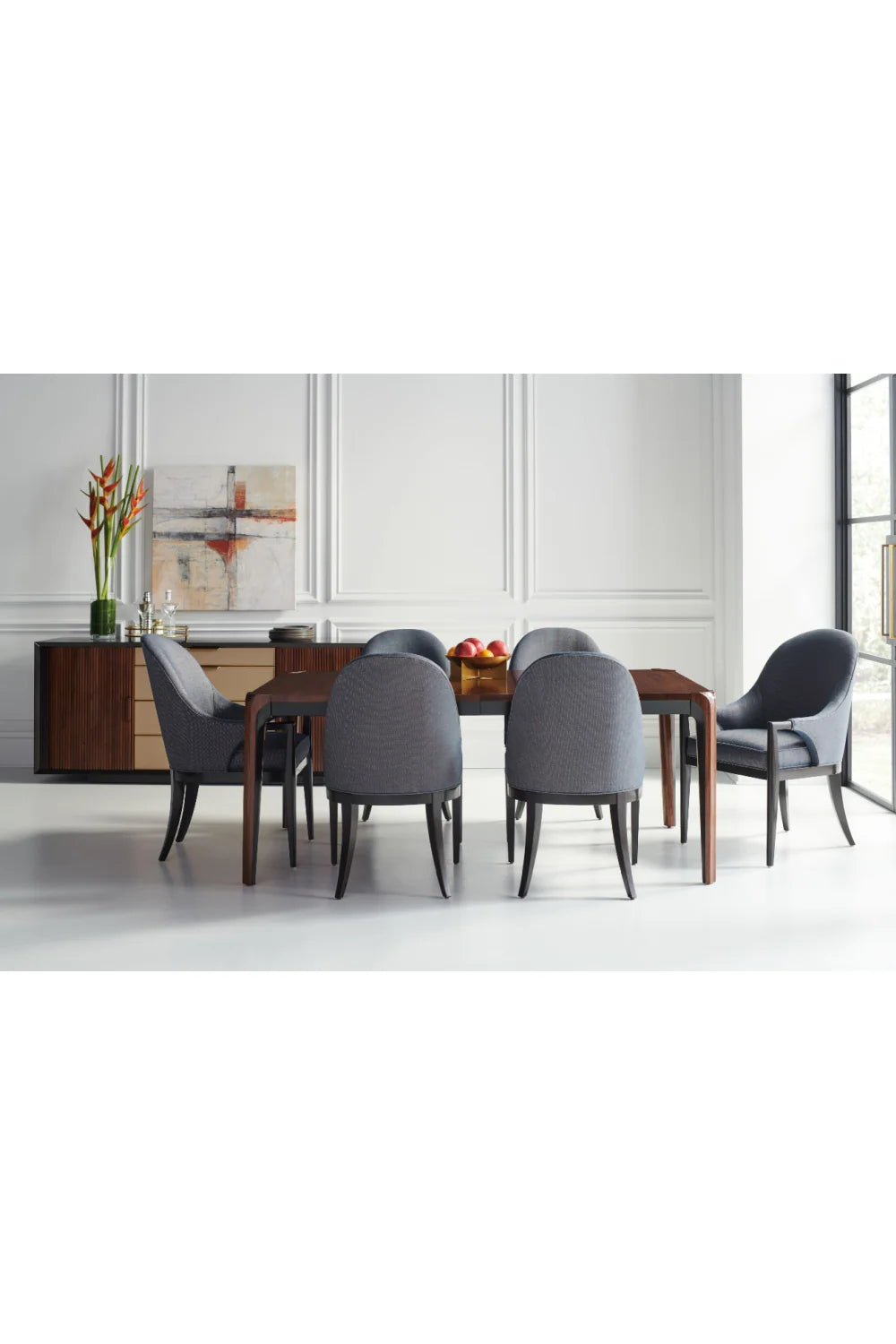 Luxury Mid-Century Walnut Console Table Modern Italian Style for Villa